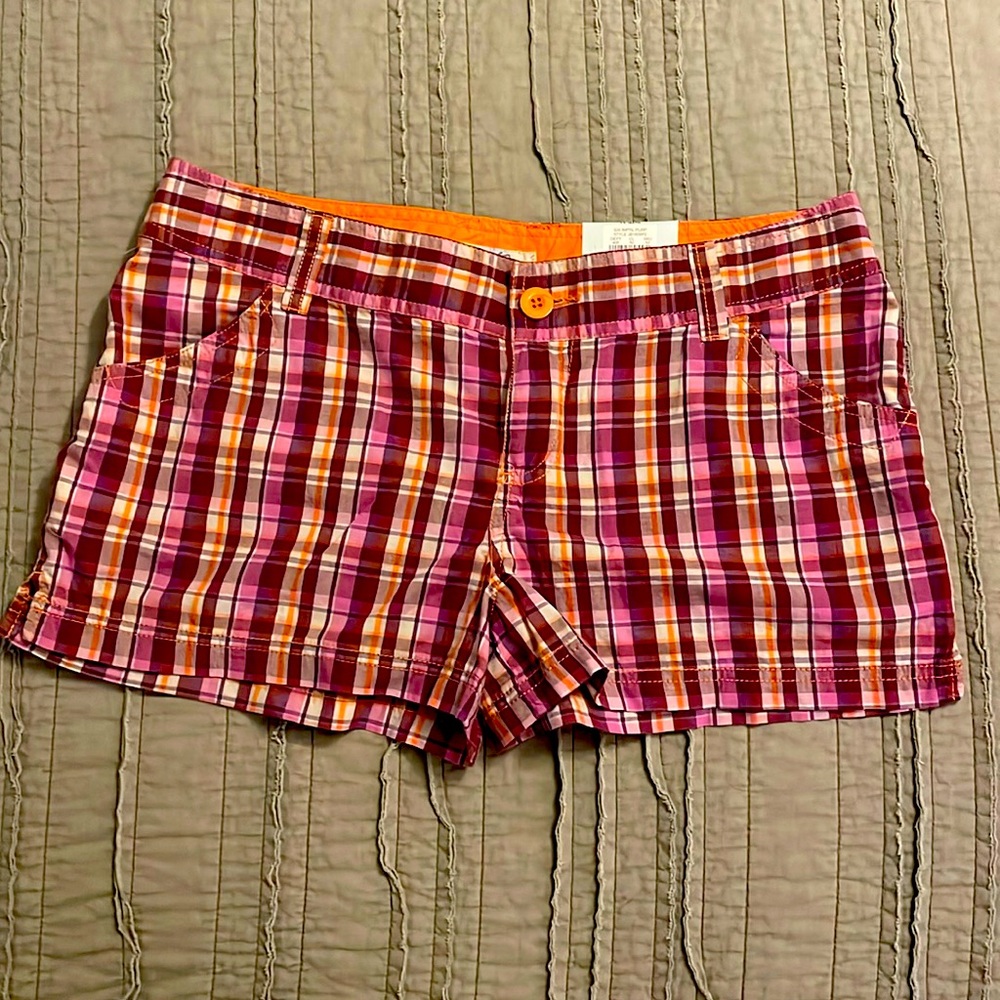 juniors plaid shorts -
